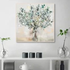 Canvas Art-Kirkland's Home Essential S I Framed Canvas Print, 35X35 In. Green