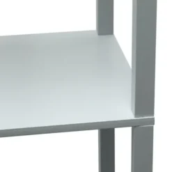 Floor Lamps-Kirkland's Home Etagere Shelf Charging Floor Lamp Gray