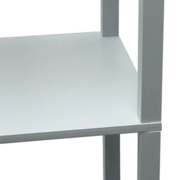 Floor Lamps-Kirkland's Home Etagere Shelf Charging Floor Lamp Gray