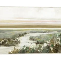 Framed Art-Kirkland's Home Eternity In Dawn Framed Canvas Art Print Green/Ivory