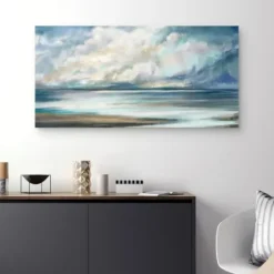Canvas Art-Kirkland's Home Ethereal Skies Canvas Art Print, 48X24 In. White/Blue