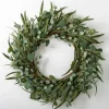 Wreaths-Kirkland's Home Eucalyptus And Bamboo Leaves Wreath Green