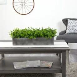 Arrangements & Greenery-Kirkland's Home Eucalyptus Arrangement In Gray Planter Box Green/Gray