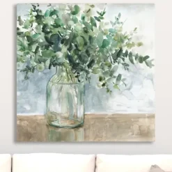 Canvas Art-Kirkland's Home Eucalyptus Bouquet Giclee Canvas Print, 30X30 In. Green/Multi