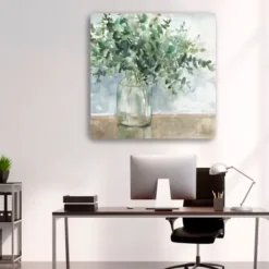 Canvas Art-Kirkland's Home Eucalyptus Bouquet Giclee Canvas Print, 40X40 In. Green/Multi