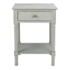 Accent & End Tables-Kirkland's Home Evelina Textured Single Drawer Accent Table Gray