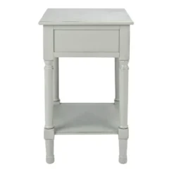 Accent & End Tables-Kirkland's Home Evelina Textured Single Drawer Accent Table Gray