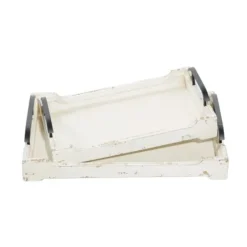 Decorative Trays-Kirkland's Home Evelyn Cream Narrow Decorative Tray Ivory
