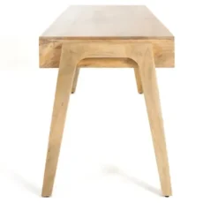 Office Furniture-Kirkland's Home Everett Mango Wood Desk Brown