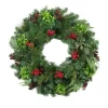 Wreaths-Kirkland's Home Evergreen And Red Berries Winter Mix Wreath Green/Red