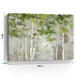 Canvas Art-Kirkland's Home Evergreen Forest Giclee Canvas Art Print Green/Tan