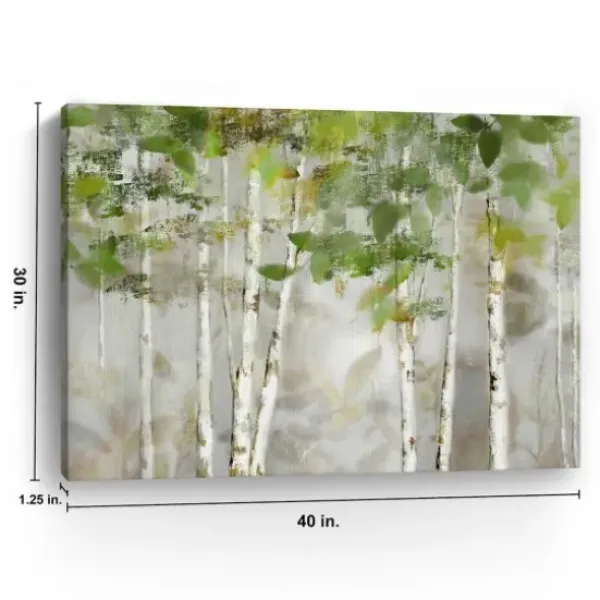 Canvas Art-Kirkland's Home Evergreen Forest Giclee Canvas Art Print Green/Tan