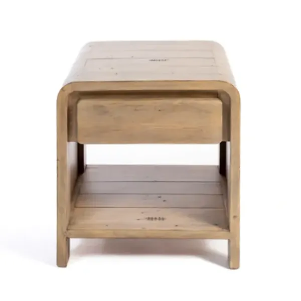Accent & End Tables-Kirkland's Home Everson Wood Side Table Tan