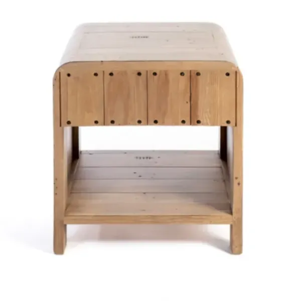 Accent & End Tables-Kirkland's Home Everson Wood Side Table Tan