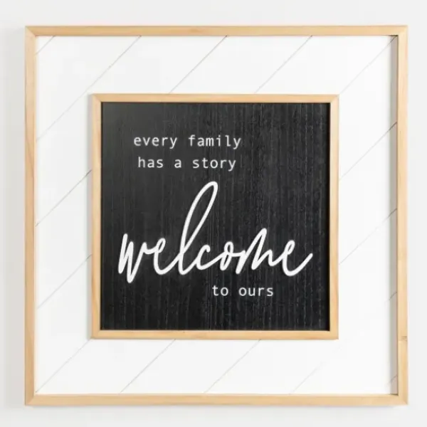 Wall Quotes & Signs-Kirkland's Home Every Family Has A Story Wall Plaque Black/White