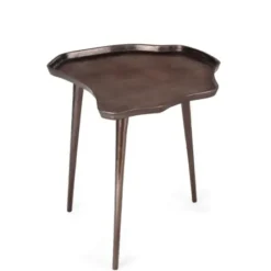 Accent & End Tables-Kirkland's Home Evianna Bronze Metal Accent Table Brown