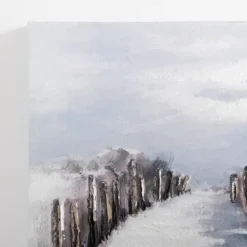 Canvas Art-Kirkland's Home Faded Beach Path Canvas Art Print Gray/Blue/White