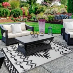 Outdoor Rugs-Kirkland's Home Faded Turkish Indoor/Outdoor Area Rug, 5X7 Ivory