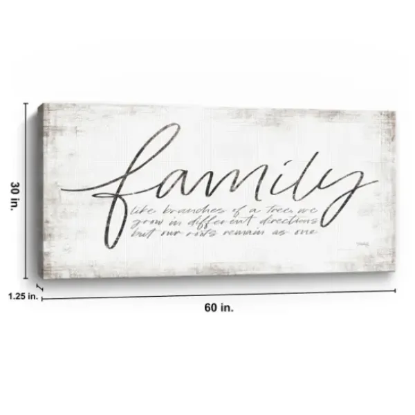 Wall Quotes & Signs-Kirkland's Home Family Branches Canvas Art Print, 60X30 In. White