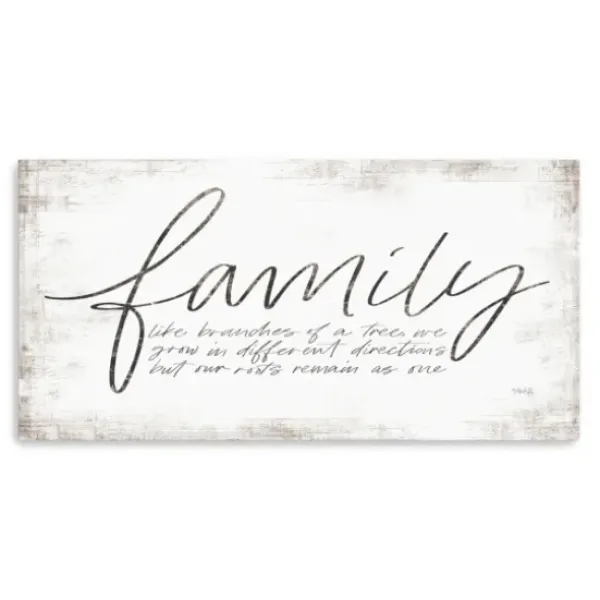 Wall Quotes & Signs-Kirkland's Home Family Branches Canvas Art Print, 40X20 In. White