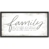 Wall Quotes & Signs-Kirkland's Home Family Branches Framed Canvas Art Print, 42X22 In. White/Black