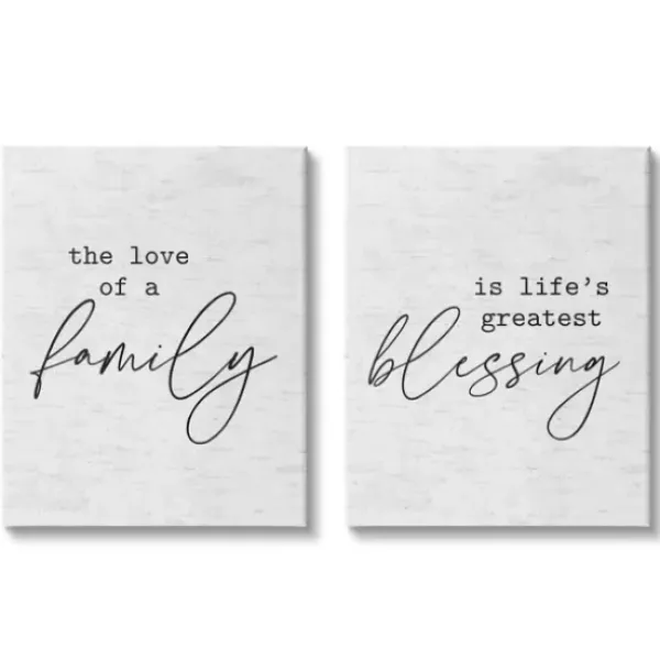 Wall Quotes & Signs-Kirkland's Home Family Is Life'S Blessing Canvas Prints, Set Of 2 White