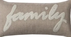 Pillows-Kirkland's Home Family Jute Accent Pillow Tan