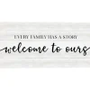 Wall Quotes & Signs-Kirkland's Home Family Story Canvas Art Print, 24X12 In. White/Black