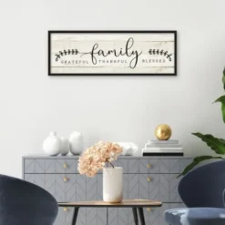 Wall Quotes & Signs-Kirkland's Home Family Thankful Grateful Blessed Wood Wall Plaque Tan