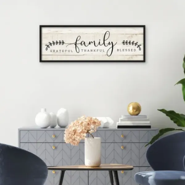 Wall Quotes & Signs-Kirkland's Home Family Thankful Grateful Blessed Wood Wall Plaque Tan