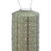 Outdoor Lighting-Kirkland's Home Fan Cylinder Hanging Led Outdoor Lantern Green