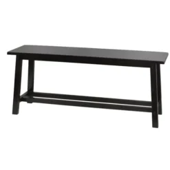 Benches & Ottomans-Kirkland's Home Farmhouse Bench Black