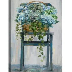 Canvas Art-Kirkland's Home Farmhouse Hydrangeas Canvas Art Print Multi