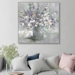 Canvas Art-Kirkland's Home Farmhouse Lavender Framed Canvas Art Print Gray/Purple