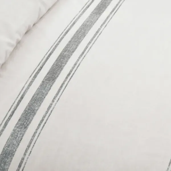 Duvets-Kirkland's Home Farmhouse Stripe 2-Pc. Twin Xl Duvet Set Gray