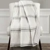Blankets & Throws-Kirkland's Home Farmhouse Stripe Throw Gray