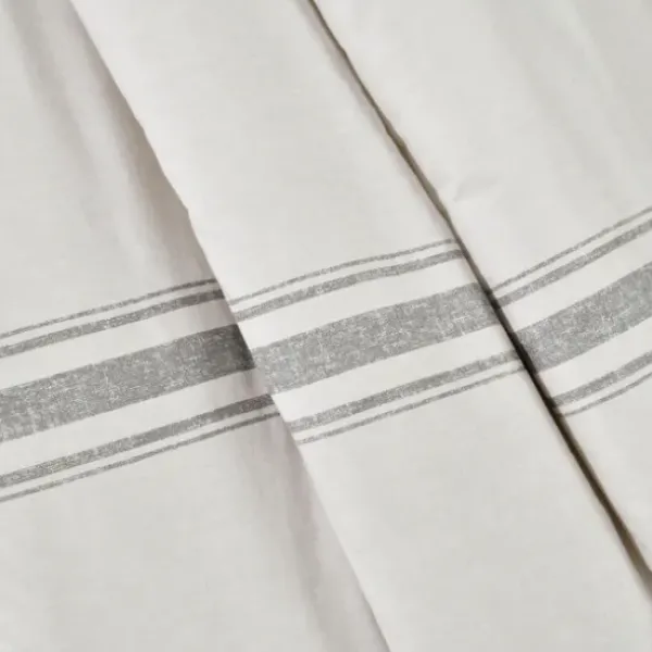 Blankets & Throws-Kirkland's Home Farmhouse Stripe Throw Gray