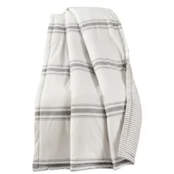 Blankets & Throws-Kirkland's Home Farmhouse Stripe Throw Gray