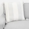 Pillows-Kirkland's Home Farmhouse Stripe With Tassels Pillow Gray