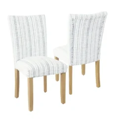 Dining Chairs-Kirkland's Home Farmhouse Stripes Highback Dining Chairs, Set Of 2 Blue/White