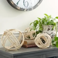 Decorative Accents-Kirkland's Home Farmhouse Wood And Glass Cloche, 6 In. Brown