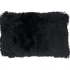 Pillows-Kirkland's Home Faux Fur Lumbar Pillow Black