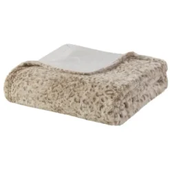 Blankets & Throws-Kirkland's Home Faux Fur Oversized Throw Blanket Animal Print