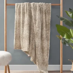 Blankets & Throws-Kirkland's Home Faux Fur Oversized Throw Blanket Animal Print