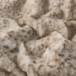 Blankets & Throws-Kirkland's Home Faux Fur Oversized Throw Blanket Animal Print