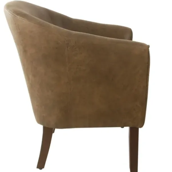 Accent Chairs-Kirkland's Home Faux Leather Accent Chair Brown