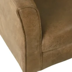 Accent Chairs-Kirkland's Home Faux Leather Accent Chair Brown