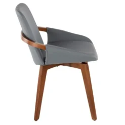 Dining Chairs-Kirkland's Home Faux Leather And Bamboo Frame Dining Chair Gray