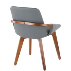 Dining Chairs-Kirkland's Home Faux Leather And Bamboo Frame Dining Chair Gray