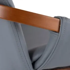 Dining Chairs-Kirkland's Home Faux Leather And Bamboo Frame Dining Chair Gray